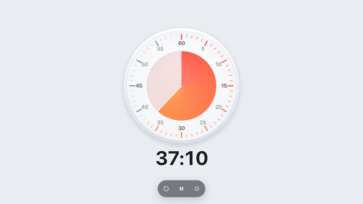 1 Hour Timer in full screen