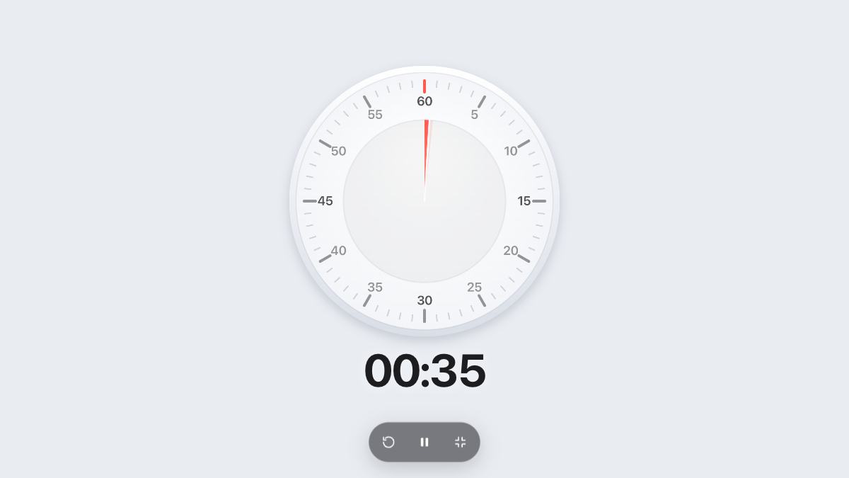 1 Minute Timer in full screen