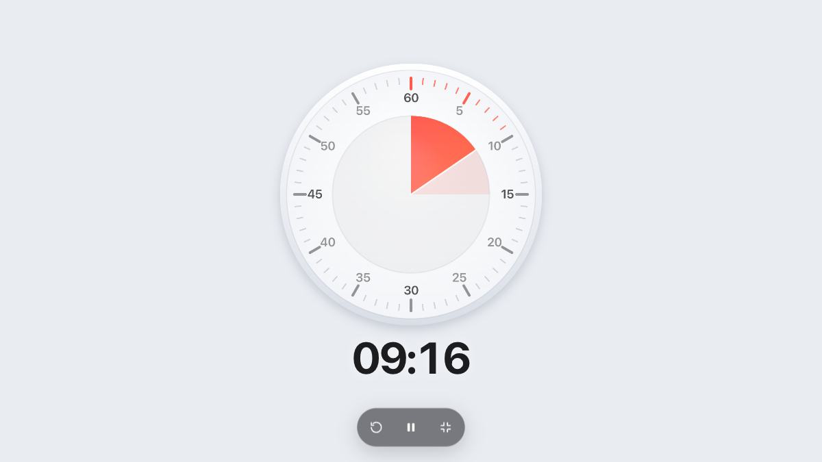 15 Minute Timer in full screen