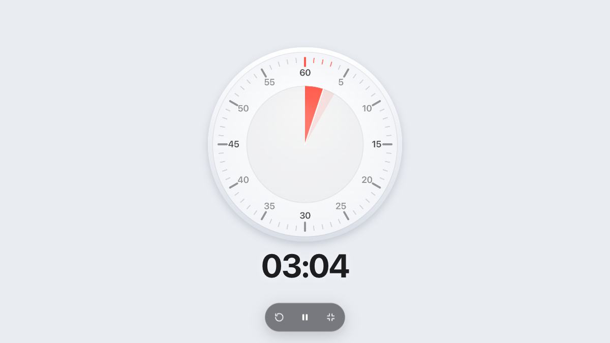 5 Minute Timer in full screen