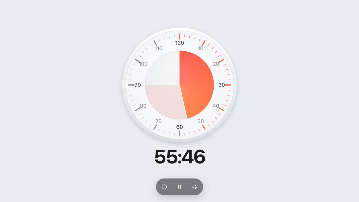 90 Minute Timer in full screen