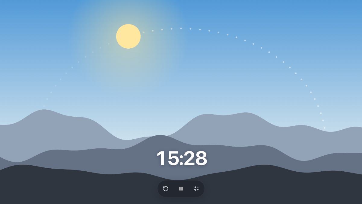 Aesthetic Timer in full screen