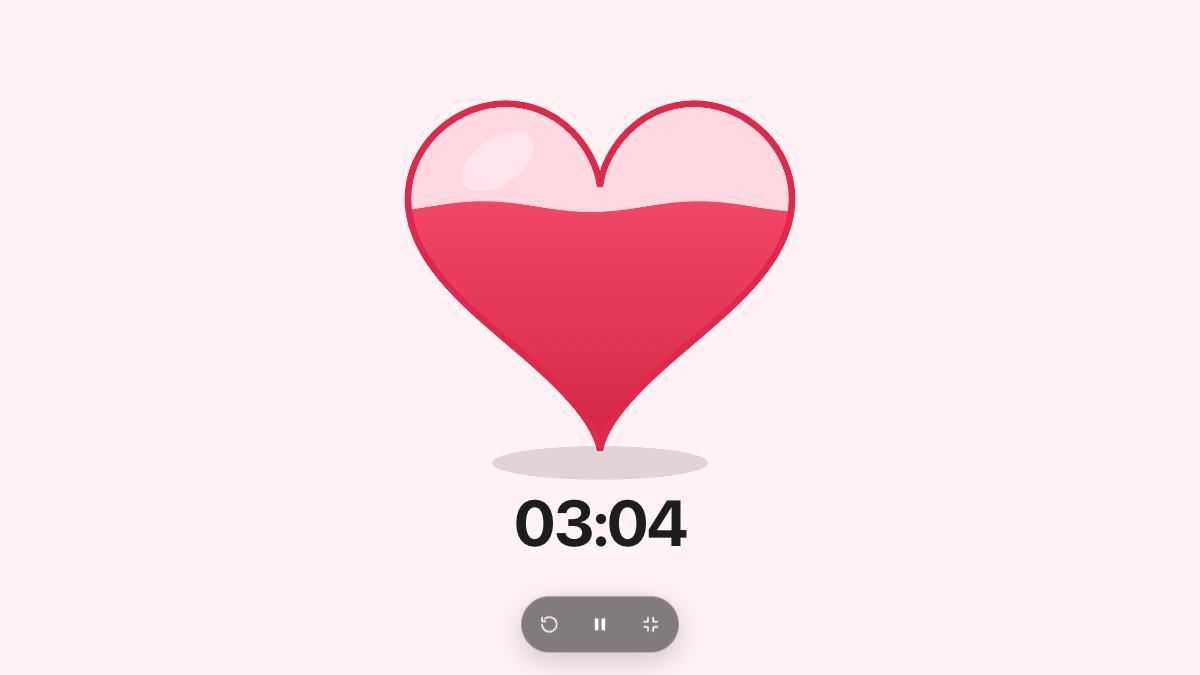Heart Timer in full screen