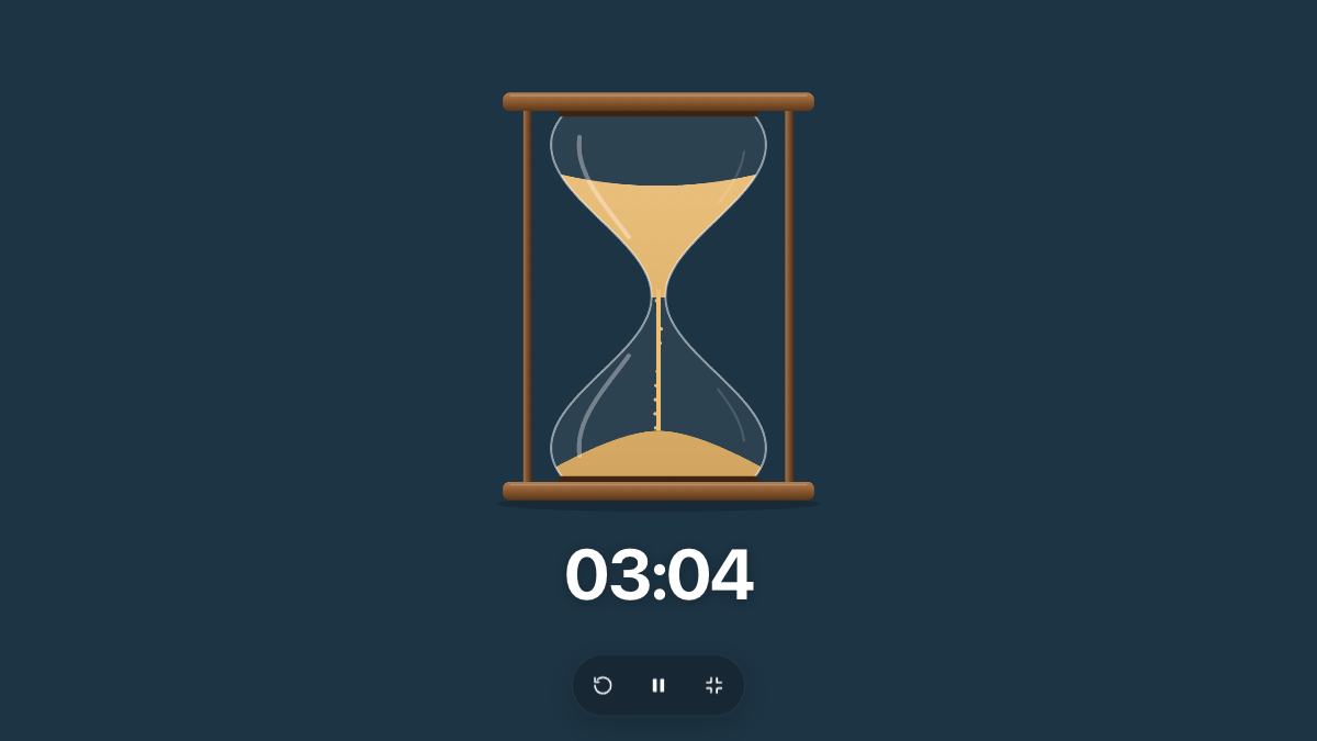 Hourglass Timer in full screen