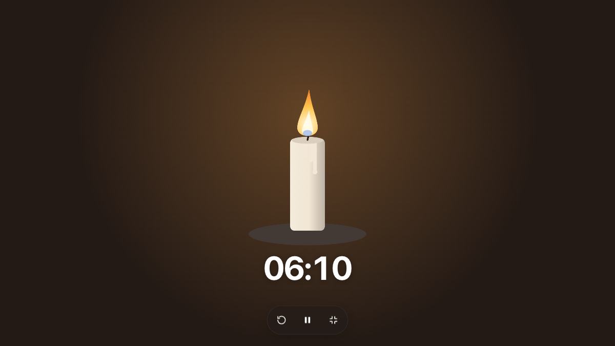Meditation Timer in full screen